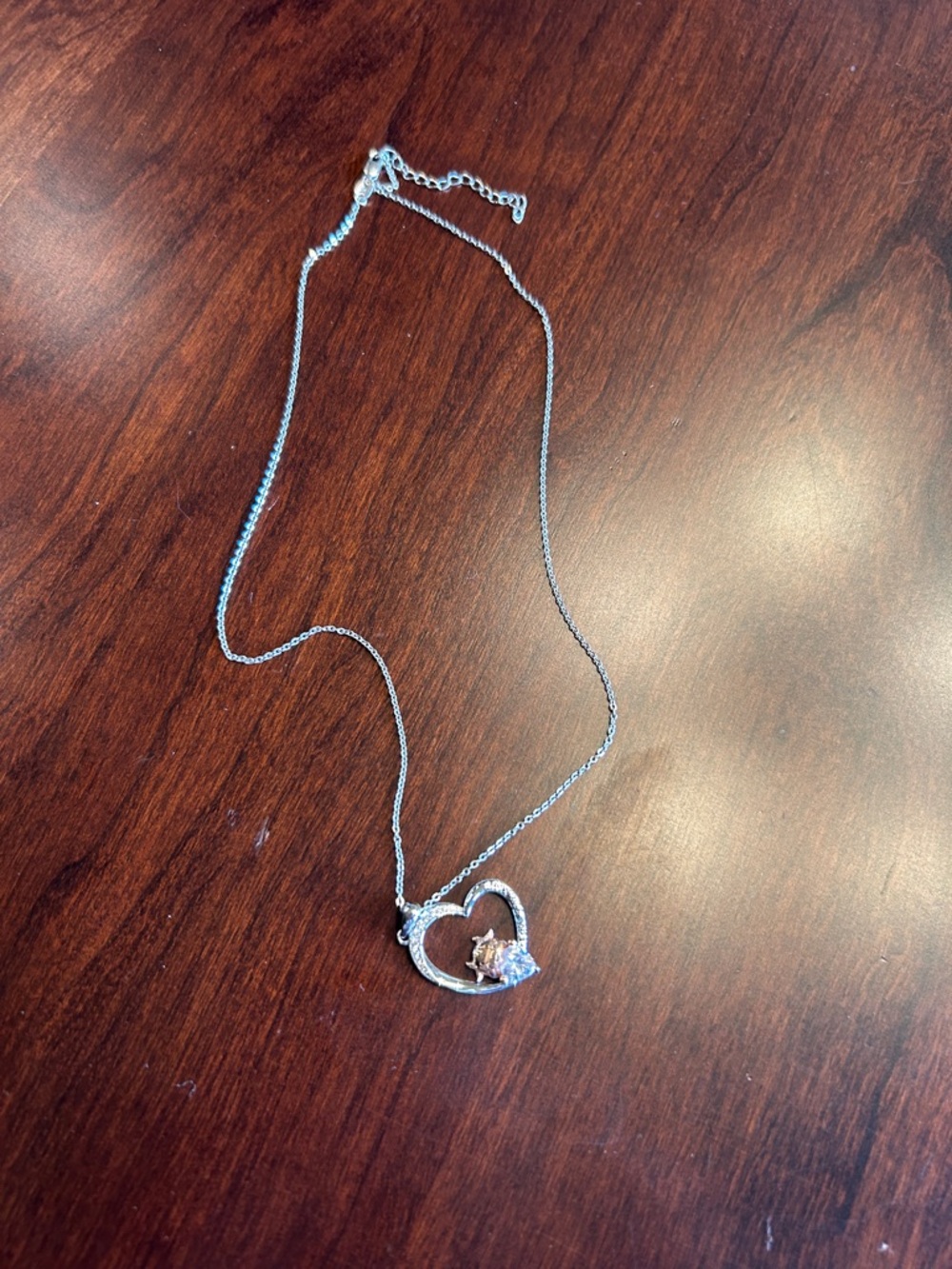 Heart Necklace with Cow Pendant